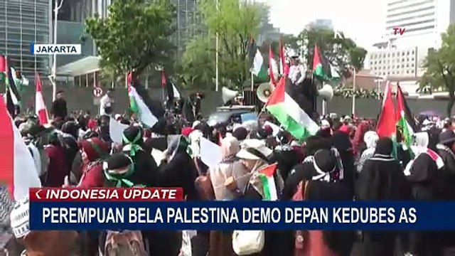 Aksi Bela Palestina, Massa Perempuan Suarakan Penderitaan Anak-Anak dan Wanita di Gaza