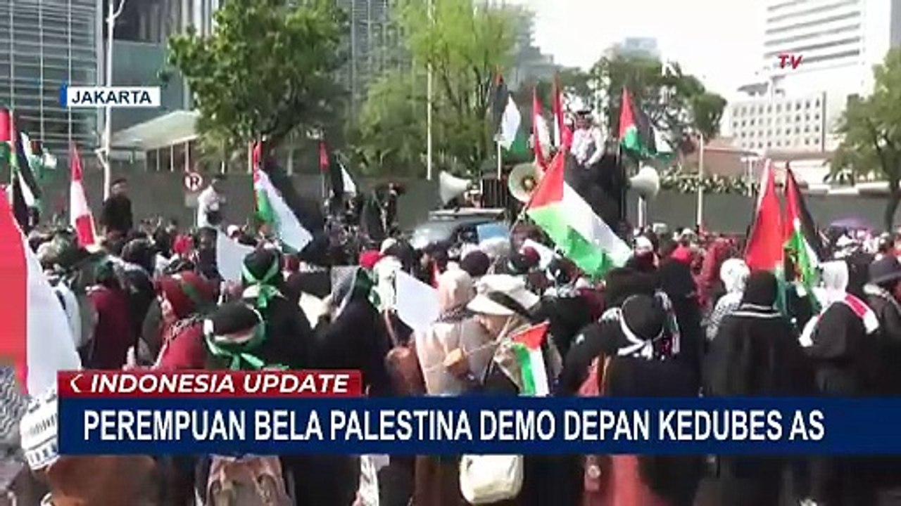 Aksi Bela Palestina, Massa Perempuan Suarakan Penderitaan Anak-Anak dan Wanita di Gaza