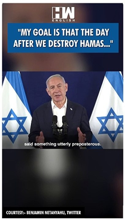 #Shorts | "My goal is that the day after we destroy Hamas..." | Israel Gaza | Palestine | Netanyahu
