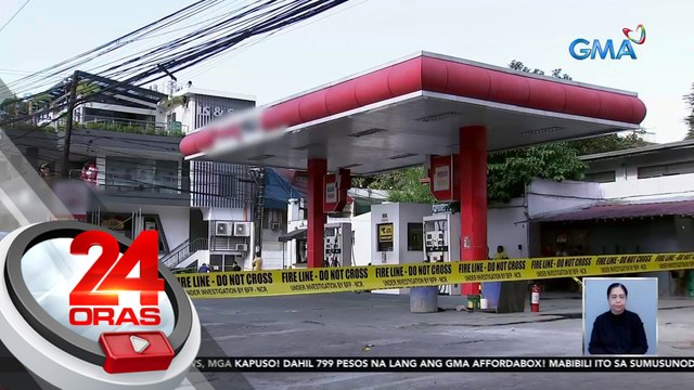 Gas station at kalapit nitong kalsada, isinara dahil sa masangsang na amoy umano | 24 Oras