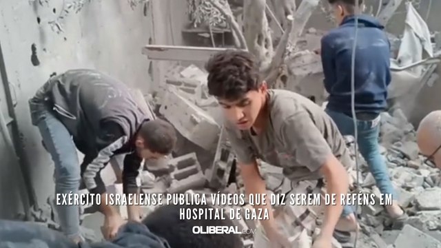 Exército israelense publica vídeos que diz serem de reféns em hospital de Gaza
