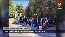En Puebla, localizan a 100 migrantes que viajaban en autobús turístico
