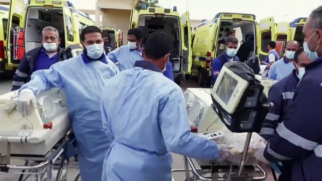 Bebês prematuros evacuados de Gaza chegam ao Egito