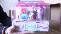 My Little Pony-Unboxing Pony Post 40th Anniversary Collector Pack,Pearlized Blossom,Pearlized Cotton Candy,and Pearlized Mini Glory,Toy Gift Set