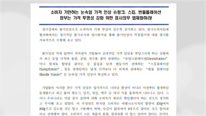 소비자단체 "'슈링크플레이션' 표시 의무 법제화해야" / YTN