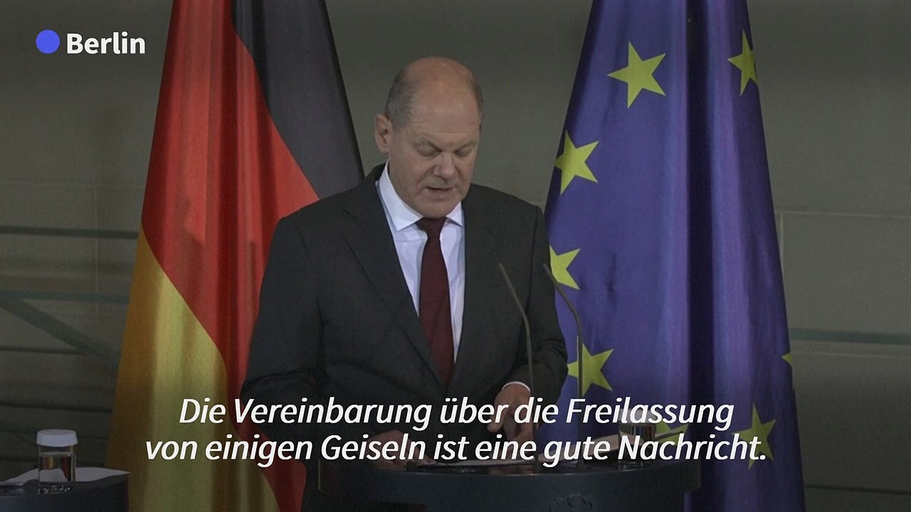 Scholz begrüßt von Israel und Hamas vereinbarte Geiselfreilassung