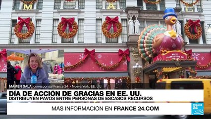 Informe desde Nueva York: personas de escasos recursos reciben pavos para celebrar 'Thanksgiving'