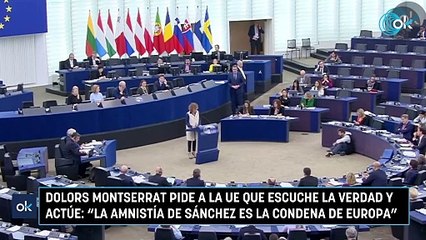 Dolors Montserrat pide a la UE que escuche la verdad y actúe: "La amnistía de Sánchez es la condena de Europa"