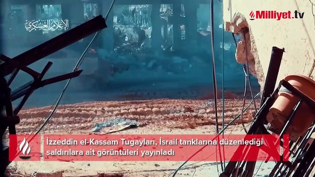 İzzeddin el-Kassam Tugayları, İsrail tanklarına düzenlediği saldırılara ait görüntüleri yayınladı