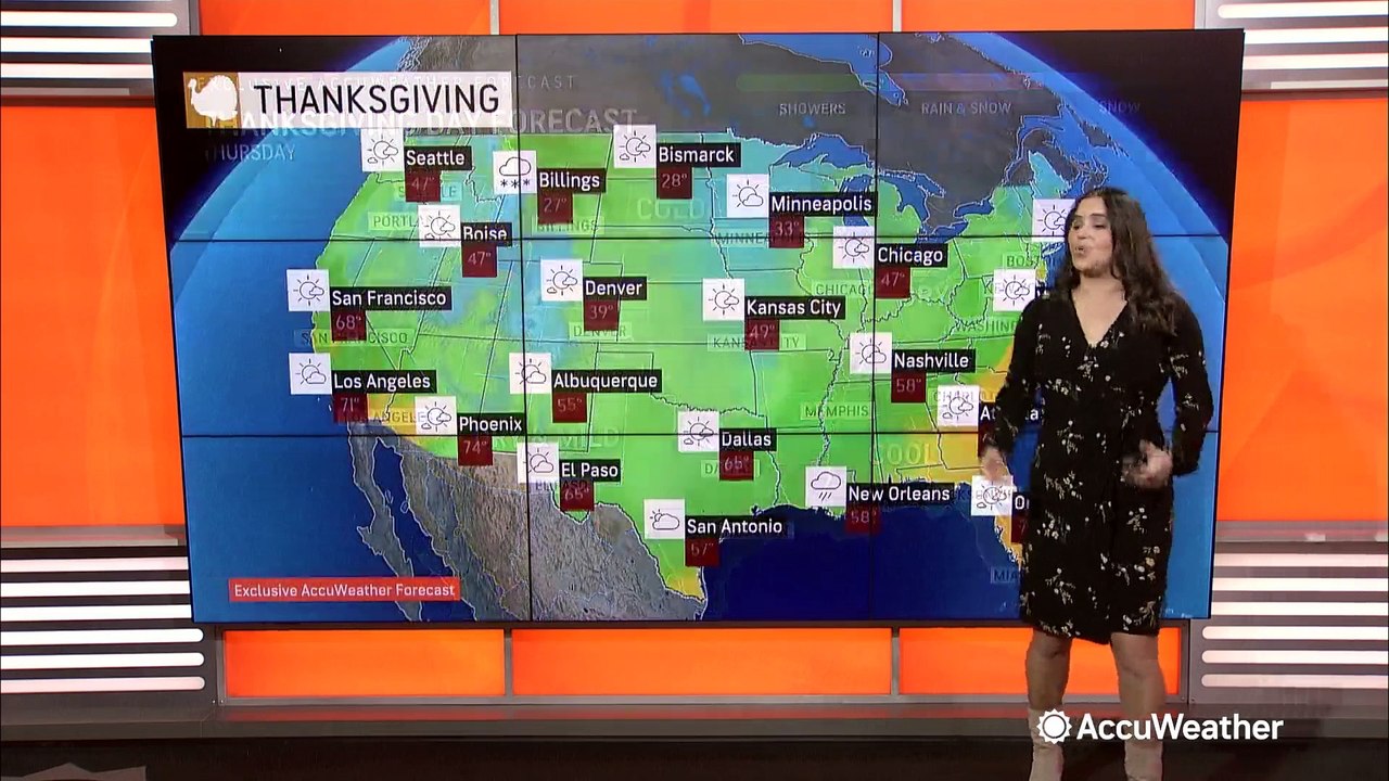 Stormy weather to subside for Thanksgiving across most of US