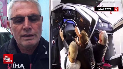 Malatya'da otobüs şoförü direksiyon başında kalp krizi geçirdi