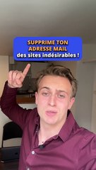 Supprime ton adresse mail des sites indésirables 