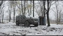 Ucraina, la prima neve nelle strade di Donetsk