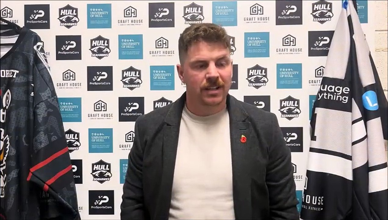 Hull Seahawks v Sheffield Steeldogs - post-match reaction with Hull coach Matty Davies