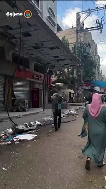 استهداف النازحين في مخيم جباليا شمال قطاع غزة اليوم