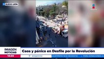 Desfile en Nuevo León termina en disturbios