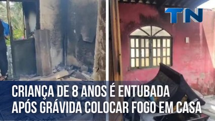 Criança de 8 anos é entubada após grávida colocar fogo em casa