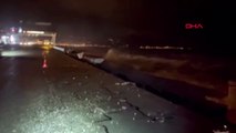 Giresun'da fırtına nedeniyle sahil yolunda hasar