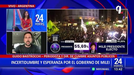 Baistrocchi sobre victoria de Milei en Argentina: “Sigue sosteniendo que va a ir por la dolarización”