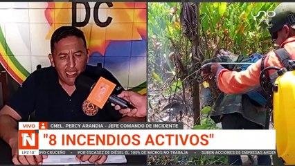 Defensa Civil informó sobre ocho incendios activos en Rurrenabaque