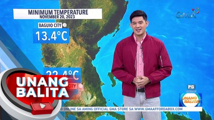 13.4°C na minimum temperature, naitala kahapon sa Baguio City - Weather update today as of 6:06 a.m. (November 21, 2023) | UB
