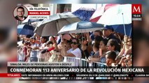 Miles de personas asisten a desfile de la Revolución Mexicana en Sinaloa