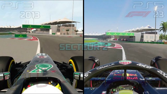 Yas Marina Abu Dhabi F1 23 vs F1 2013 Red Bull vs Mercedes