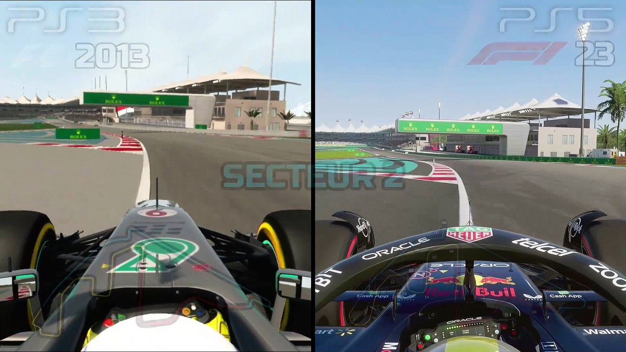 Yas Marina Abu Dhabi F1 23 vs F1 2013 Red Bull vs Mercedes