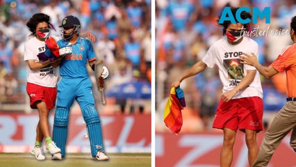 Australian Man Arrested for Pitch Invasion at Cricket World Cup in India 🇮🇳