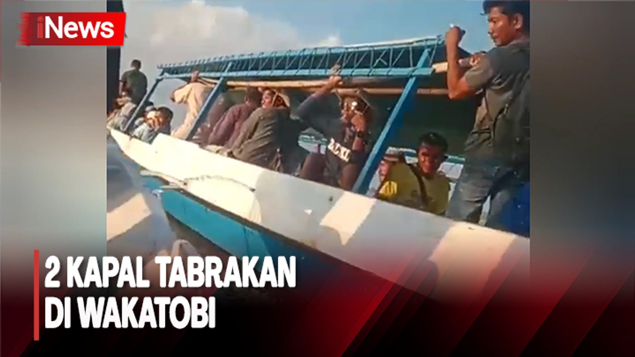 Detik-Detik 2 Longboat Tabrakan di Perairan Wakatobi Terekam Video Milik Penumpang