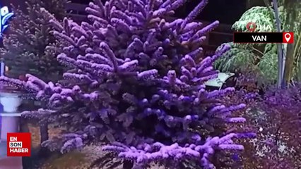 Erciş’e mevsimin ilk karı yağmaya başladı