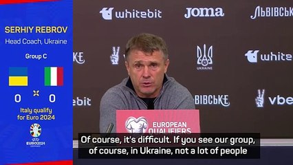 Ukraine coach Rebrov proud of side's character as they now face playoffs