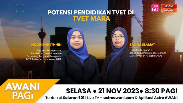 AWANI Pagi: Potensi pendidikan TVET di TVET MARA