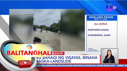 Ilang bahagi ng Visayas, binaha at nagka-landslide | BT