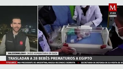Traslado de bebés después del devastador ataque a hospital en Gaza