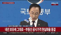 [현장연결] 내년 보유세 그대로…부동산 공시가격 현실화율 동결