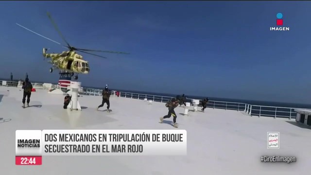 Rebeldes hutíes de Yemen difunden imágenes del buque secuestrado en Mar Rojo