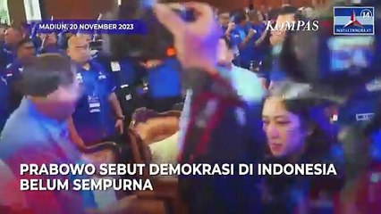 Prabowo di Acara Partai Demokrat: Demokrasi di Indonesia Belum Sempurna