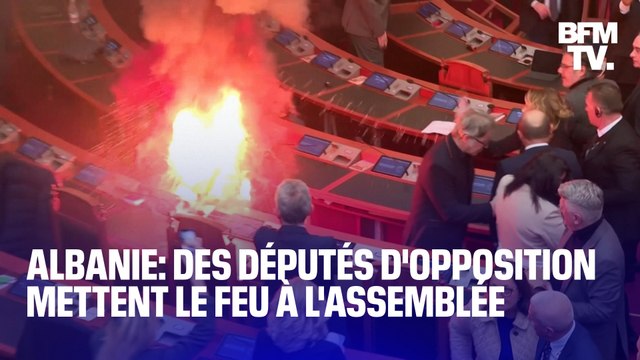 Albanie: des députés d'opposition mettent le feu à l'Assemblée