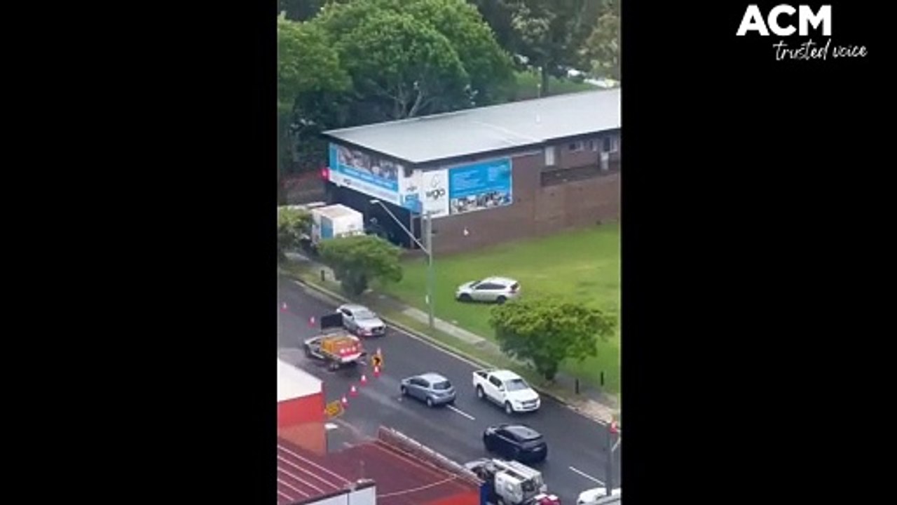 Car drives through McCabe Park in Wollongong during wild chase on the afternoon of November 21.
