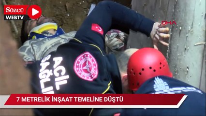 Arkadaşını ziyarete geldi: 7 metrelik temele düştü