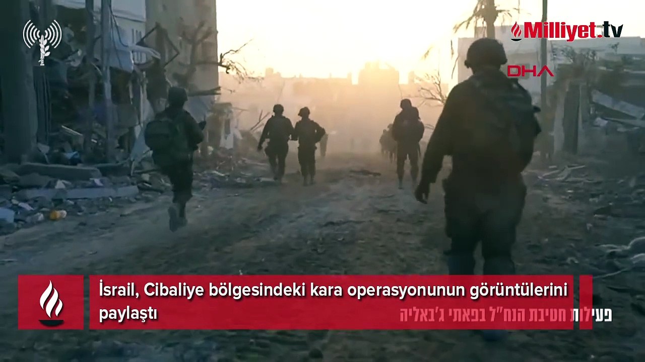 İsrail, Cibaliye bölgesindeki kara operasyonunun görüntülerini paylaştı