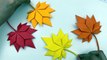 Paper Maple Leaf  | Paper Leaves  Making | Paper Crafts For School | Decorative Leaves Making