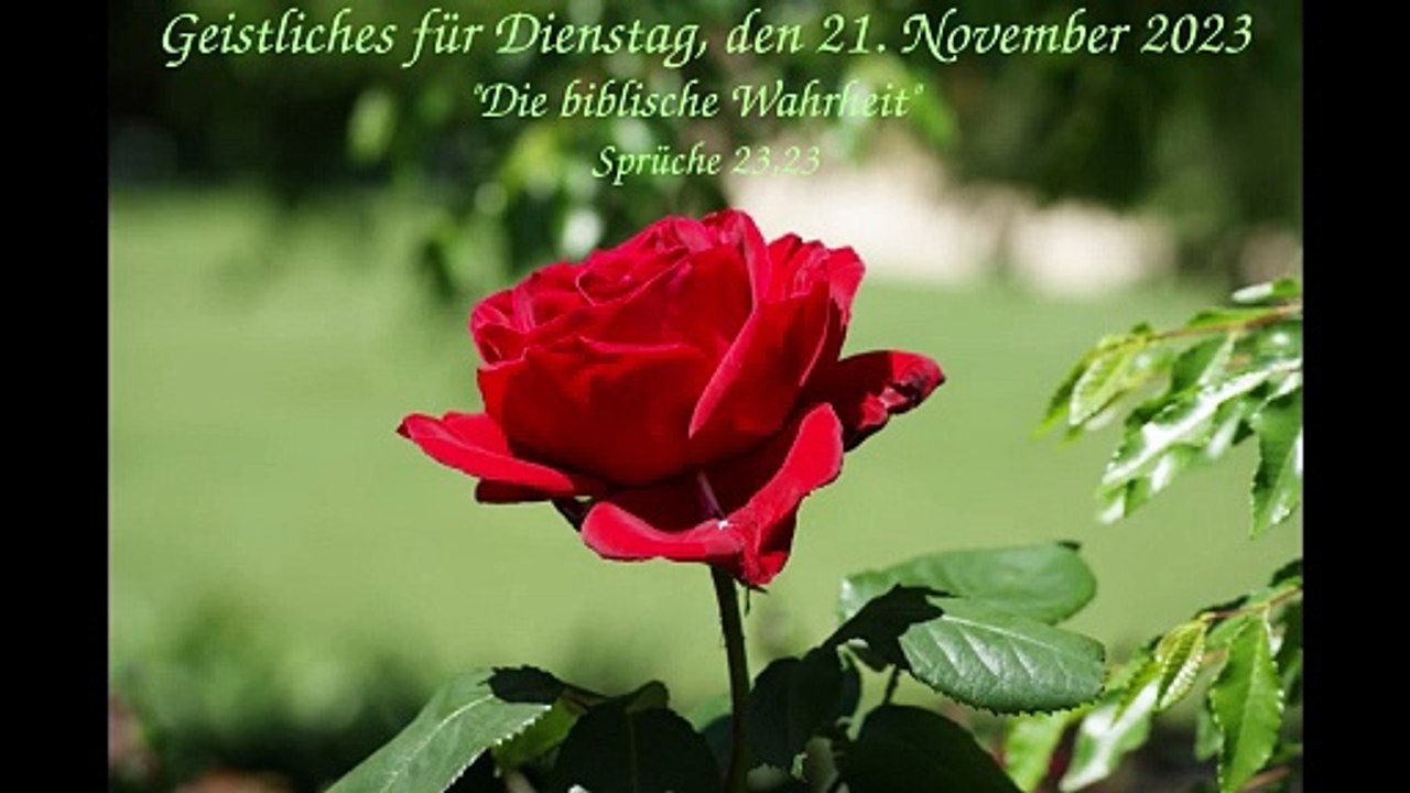 Geistliches für Dienstag, den 21. November 2023