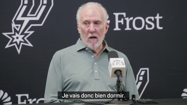 Spurs - Malgré une nouvelle défaite, Popovich assure être satisfait et qu'il va bien dormir