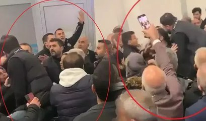 Havalimanında güvenlik görevlileri ile umreden dönenlerin yakınları arasında arbede