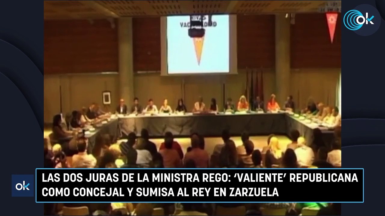 Las dos juras de la ministra Rego: 'valiente' r...