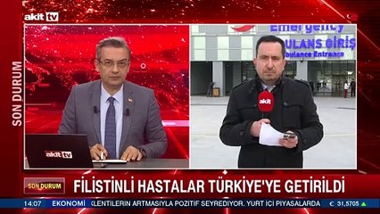 Filistinli hastalar Türkiye'ye getirildi