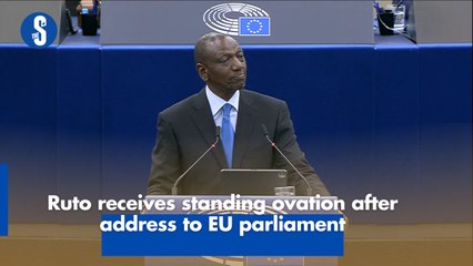 Ruto receives standing ovation after address to EU parliament