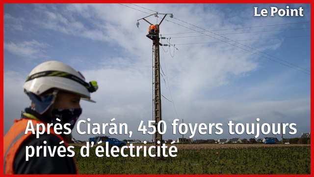Après la tempête Ciarán, 450 foyers toujours privés d’électricité